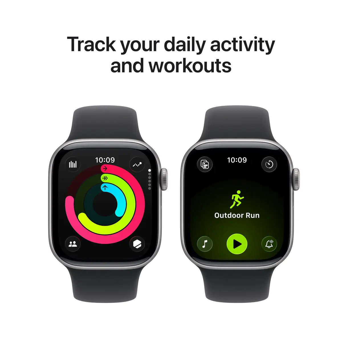 Apple Watch Series 11 GPS 42mm Space Grey Aluminium - Black Sport Band - Medium/Large