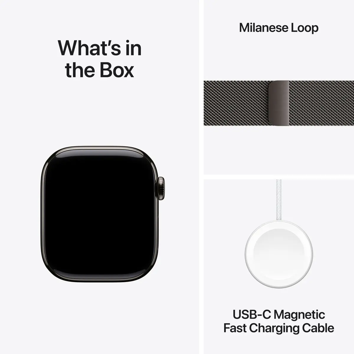 Apple Watch Series 11 GPS + Cellular 42mm Slate Titanium - Slate Milanese Loop