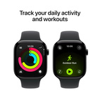 Apple Watch Series 11 GPS 46mm Jet Black Aluminium - Black Sport Band - Medium/Large