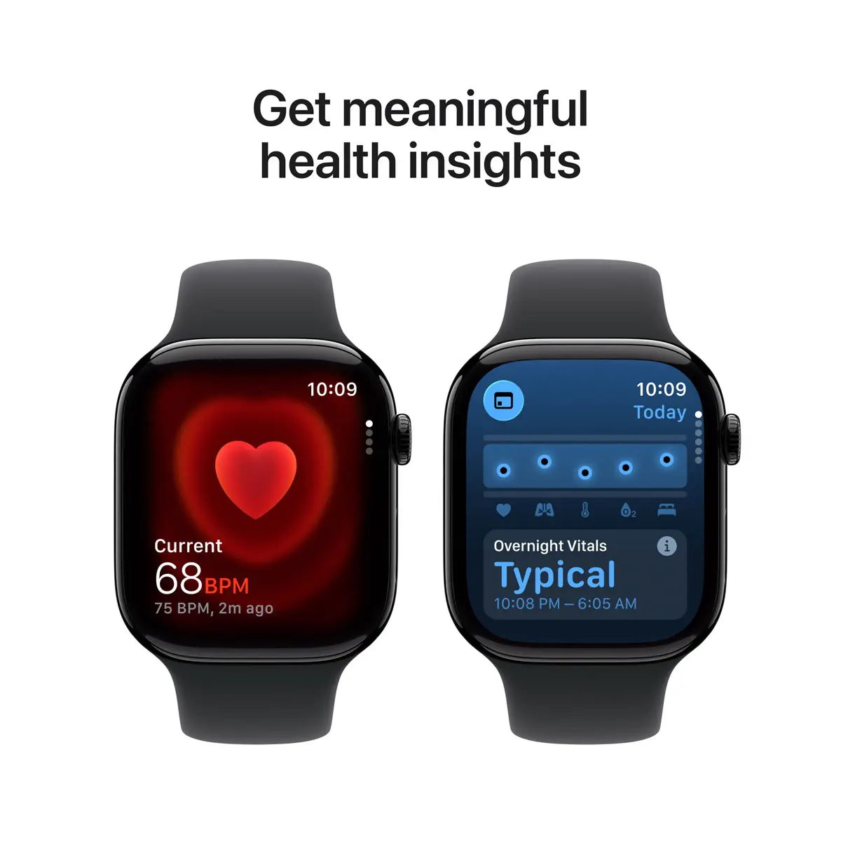 Apple Watch Series 11 GPS 46mm Jet Black Aluminium - Black Sport Band - Medium/Large