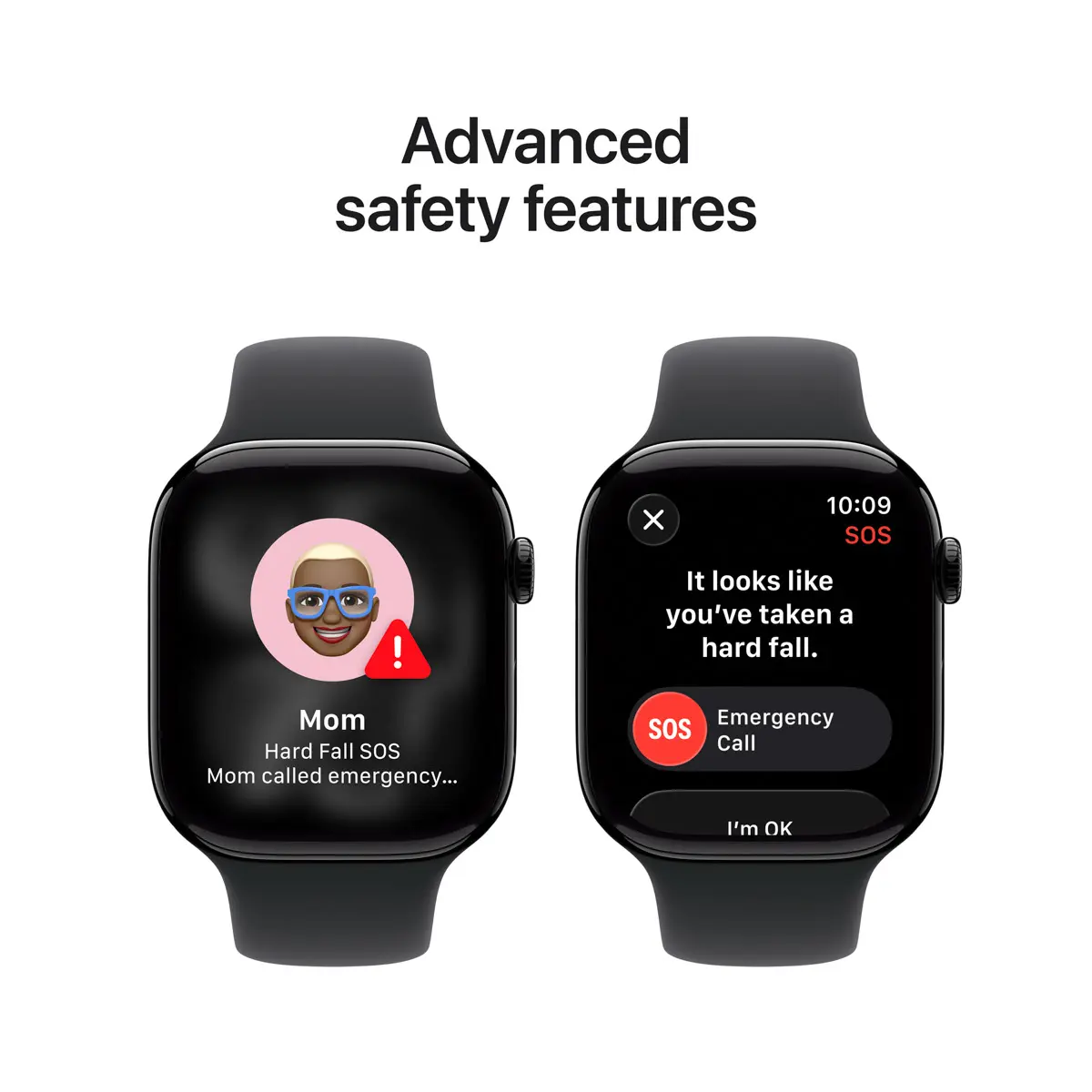 Apple Watch Series 11 GPS 46mm Jet Black Aluminium - Black Sport Band - Medium/Large