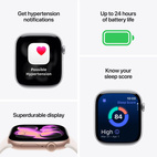 Apple Watch Series 11 GPS 46mm Rose Gold Aluminium - Light Blush Sport Band - Small/Medium