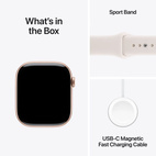 Apple Watch Series 11 GPS 46mm Rose Gold Aluminium - Light Blush Sport Band - Small/Medium