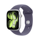 Apple Watch Series 11 GPS 46mm Silver Aluminium - Purple Fog Sport Band - Small/Medium