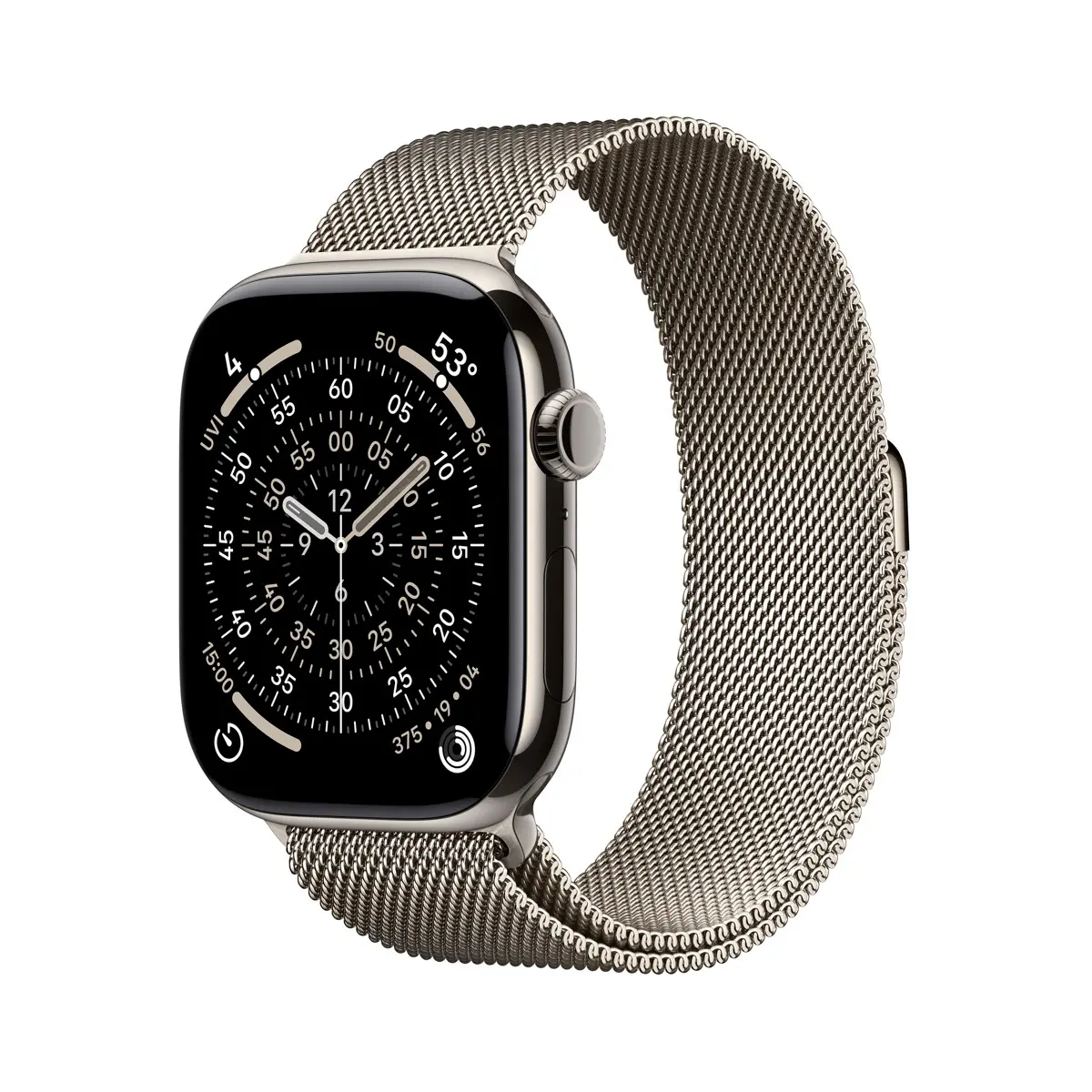 Apple Watch Series 11 GPS + Cellular 46mm Natural Titanium - Natural Milanese Loop - Medium/Large