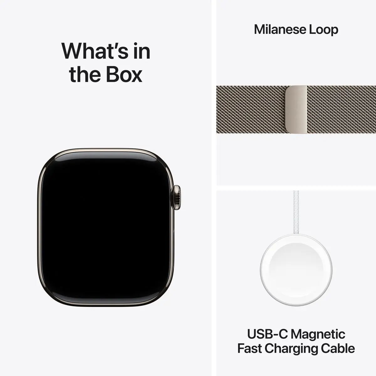 Apple Watch Series 11 GPS + Cellular 46mm Natural Titanium - Natural Milanese Loop - Medium/Large