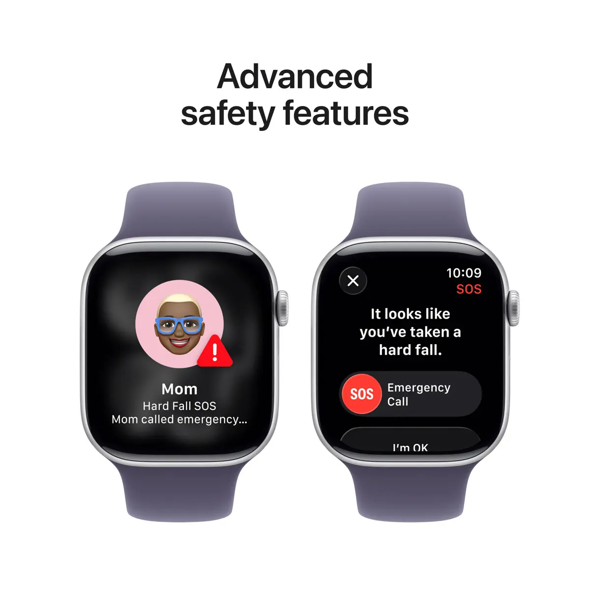 Apple Watch Series 11 GPS + Cellular 46mm Silver Aluminium - Purple Fog Sport Band - Small/Medium
