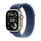 Apple Watch Ultra 3 GPS + Cellular 49mm Natural Titanium - Blue/Bright Blue Trail Loop - Small/Medium