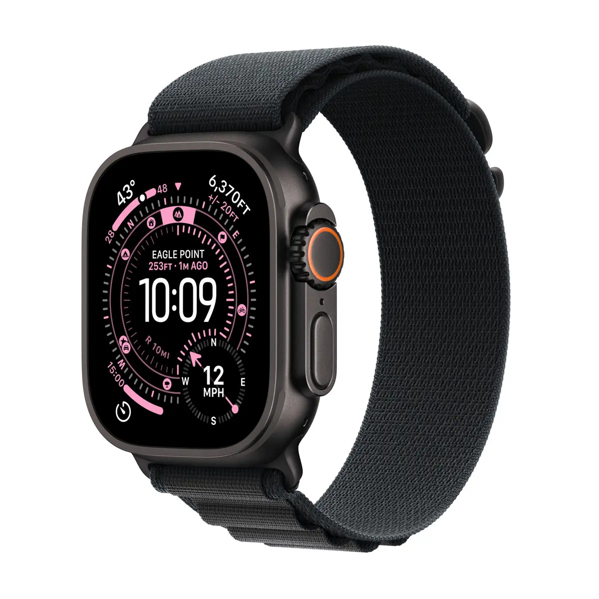 Apple Watch Ultra 3 GPS + Cellular 49mm Black Titanium - Black Alpine Loop - Large