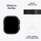 Apple Watch Ultra 3 GPS + Cellular 49mm Black Titanium - Black Titanium Milanese Loop - Medium