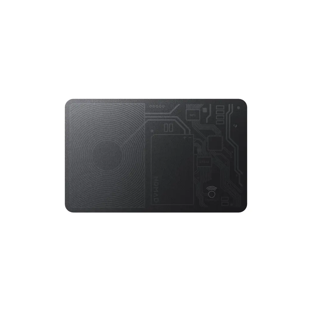 Nomad Tracking Card w/ Apple Find My + Wireless Charging - Black