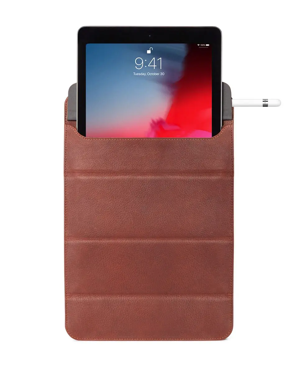 DECODED Foldable Leather Sleeve iPad 10.2/10.5/Pro 11" Brown