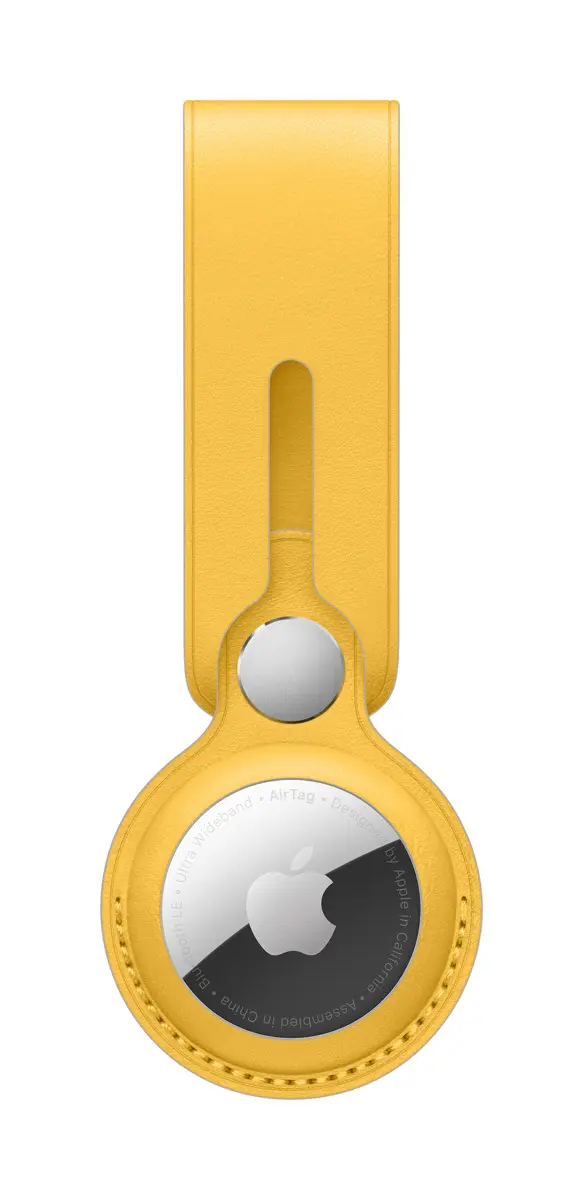 Apple AirTag Leather Loop - Meyer Lemon