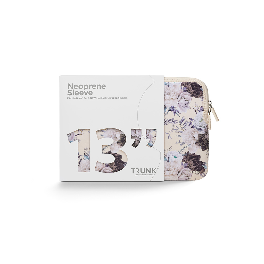 TRUNK Neoprene Sleeve MBPro/Air 13"/13.6" Moonlight Flower