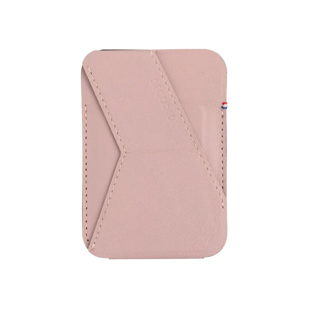 DECODED MagSafe Card/Stand Leather Sleeve Pink