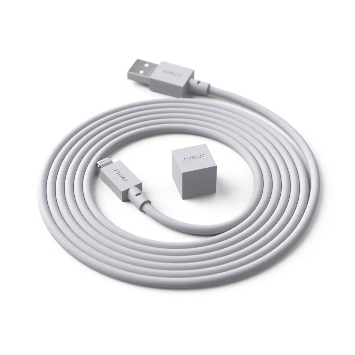 Avolt Cable1 USB-A Lightning Cable 1.8m Gotland Grey