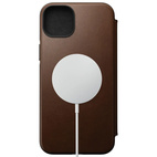 Nomad Modern Leather Folio w/MagSafe iPhone 14 Plus - Rustic Brown