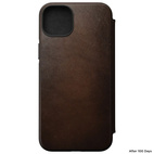 Nomad Modern Leather Folio w/MagSafe iPhone 14 Plus - Rustic Brown