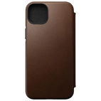Nomad Modern Leather Folio w/MagSafe iPhone 14 Plus - Rustic Brown