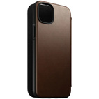 Nomad Modern Leather Folio w/MagSafe iPhone 14 Plus - Rustic Brown