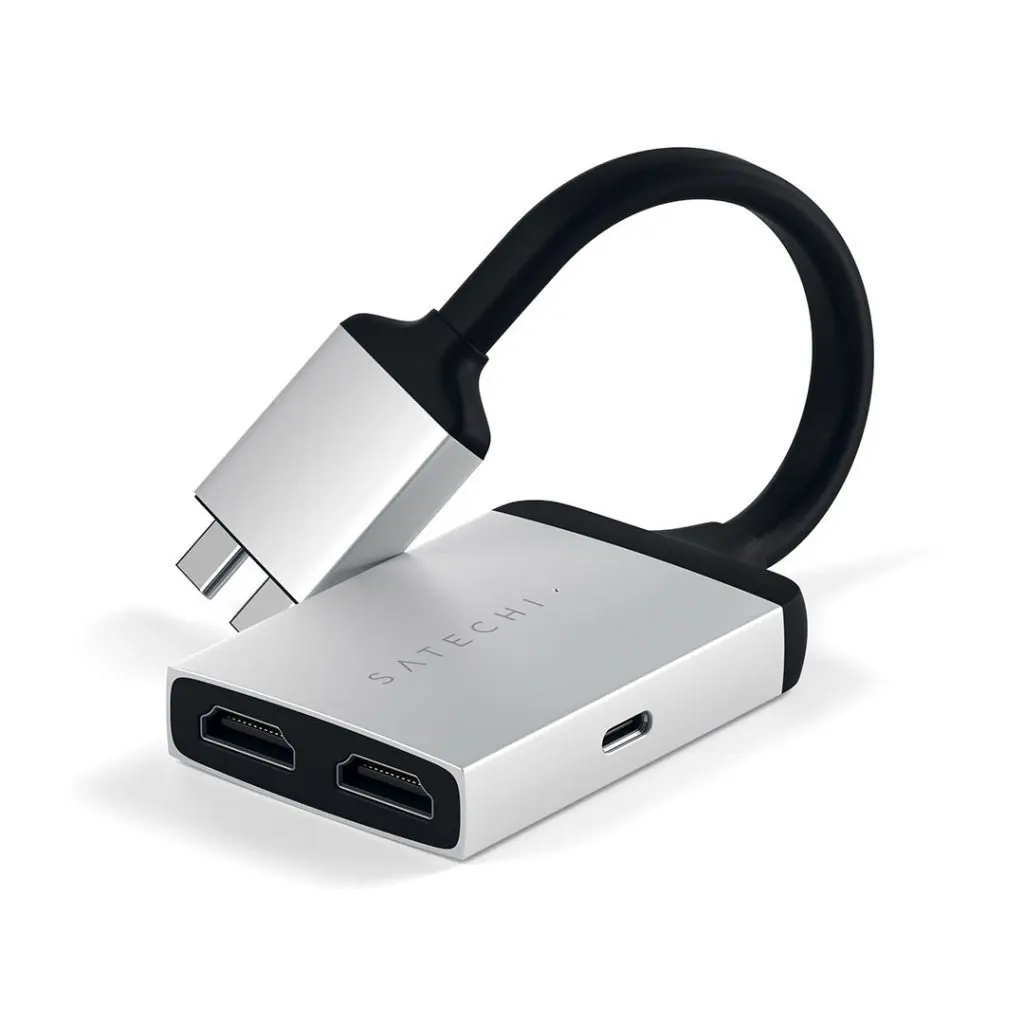 Satechi USB-C Dual HDMI 4K 60Hz Adapter Silver