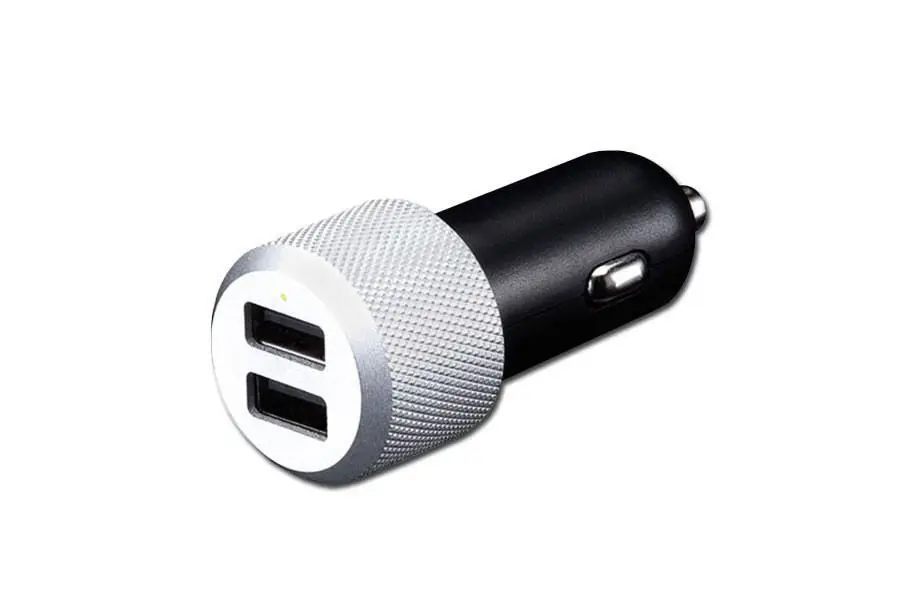 JustMobile Highway Max 2x USB 4.8A Car Charger Silver/Black