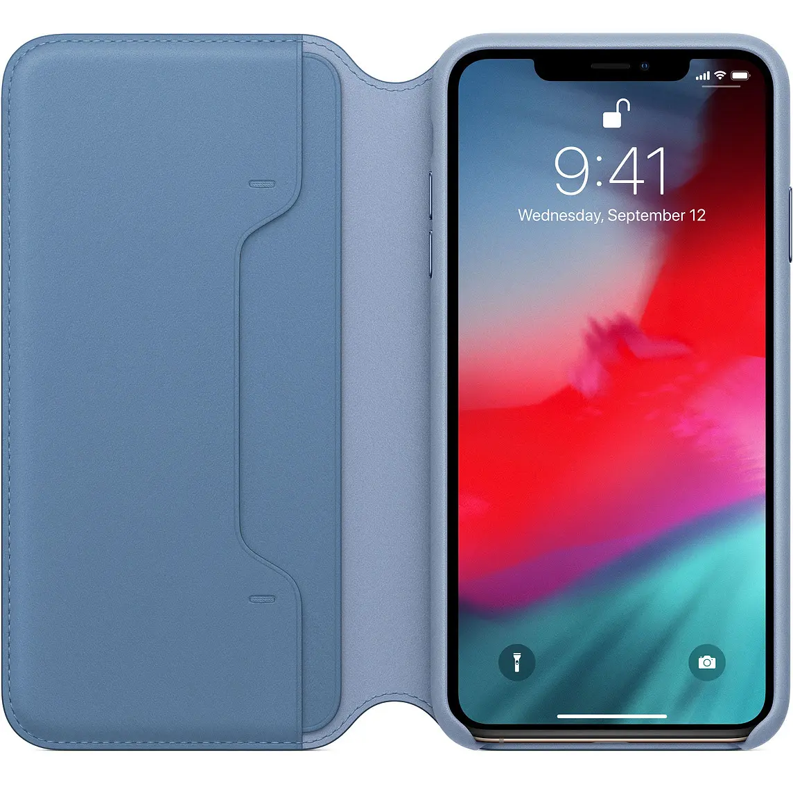 Apple iPhone XS Max Leather Folio Cornflower