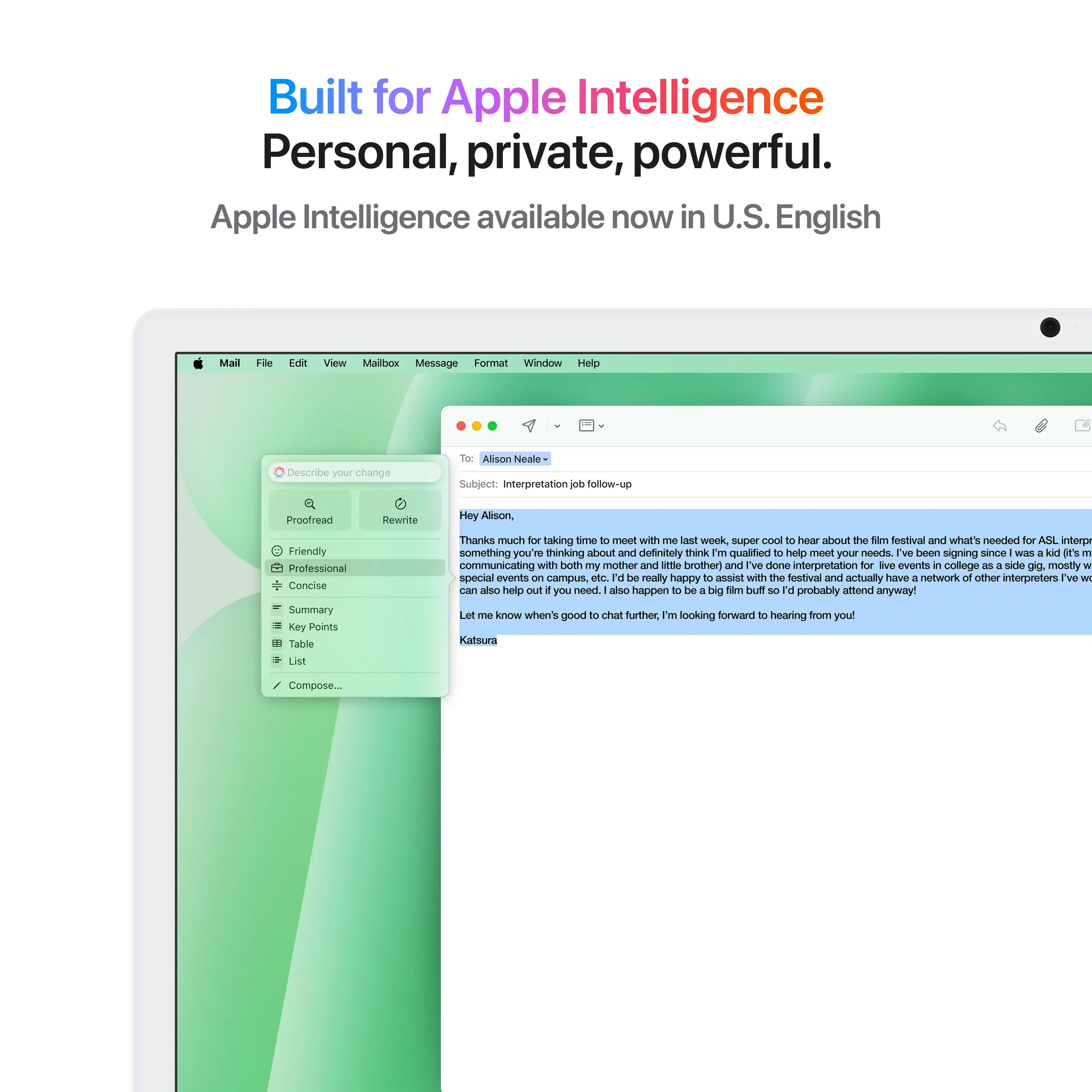 iMac 24" Retina 4.5K Apple M4 8-Core CPU & 8-Core GPU 16GB/256GB Green
