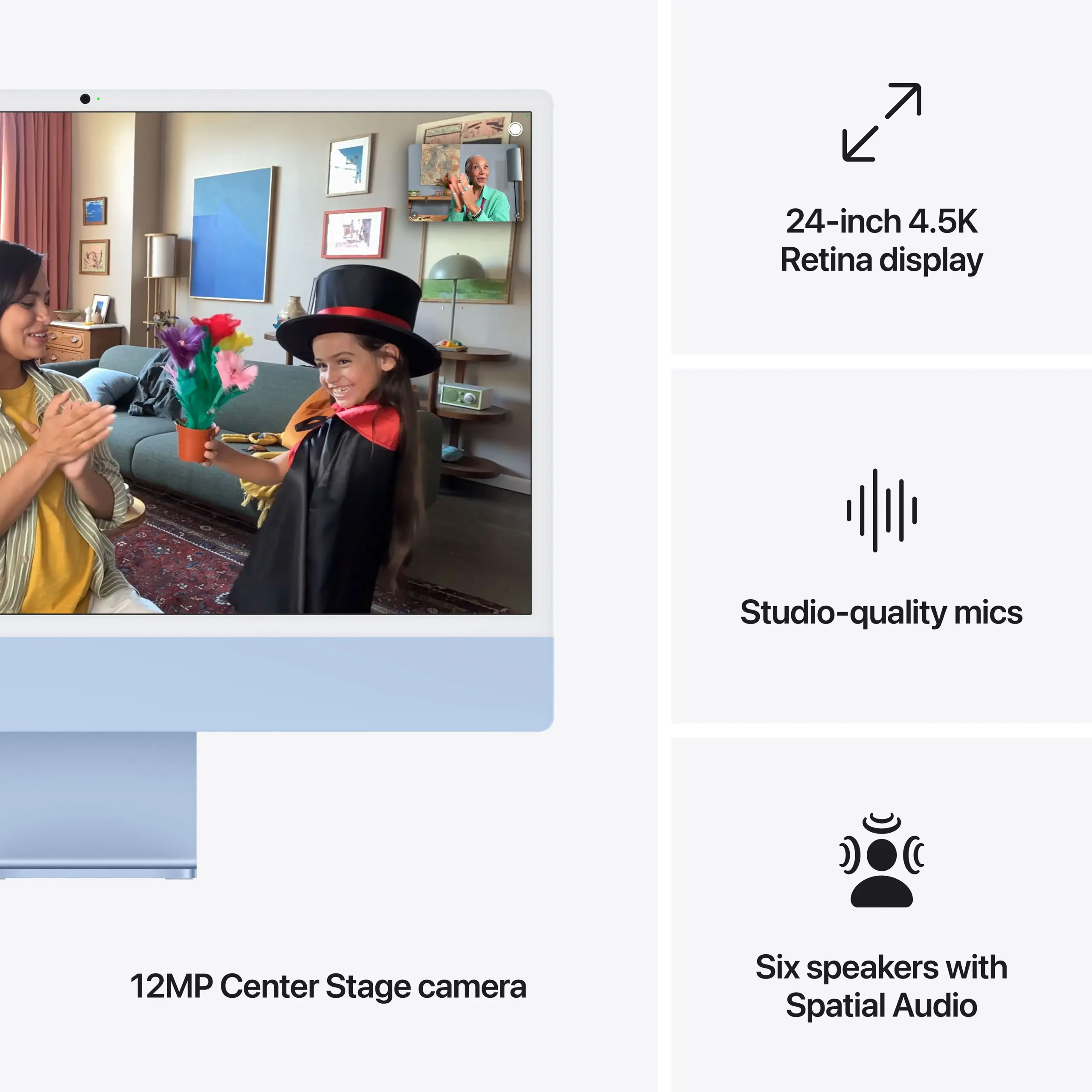 iMac 24" Retina 4.5K Apple M4 10-Core CPU & 10-Core GPU 24GB/512GB Blue