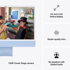 iMac 24" Retina 4.5K Apple M4 10-Core CPU & 10-Core GPU 24GB/512GB Blue