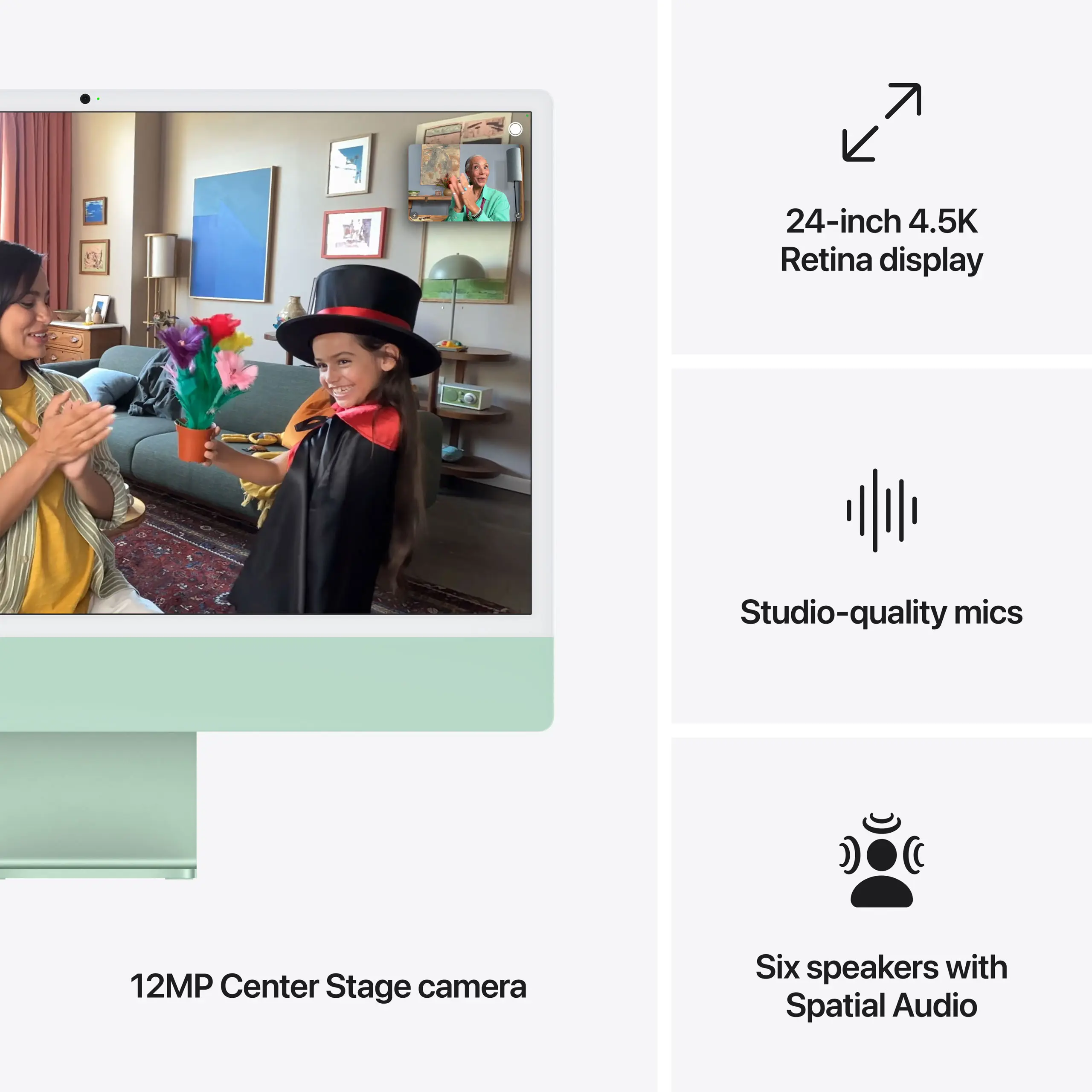 iMac 24" Retina 4.5K Apple M4 10-Core CPU & 10-Core GPU 24GB/512GB Green