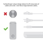 Twelve South CableSnap Stay 3-pack - Leather Dove Grey