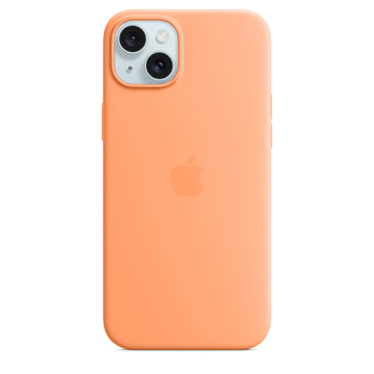 Apple iPhone 15 Plus Silicone Case w/MagSafe - Orange Sorbet