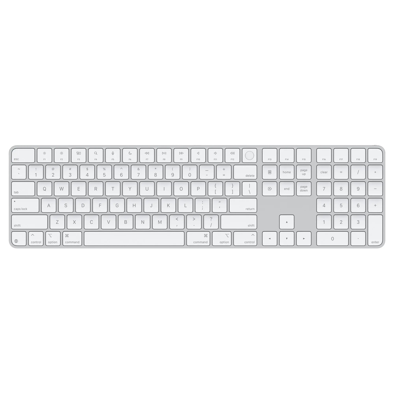Apple Magic Keyboard w/ Touch ID + Numeric Keypad (USB-C) - White - SF/SWE