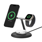 Belkin BOOSTCHARGE Pro 3-in-1 Magnetic Wireless QI2 15W Charging Station Black
