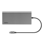 Belkin CONNECT USB-C 8-in-1 MultiPort Dual 4K HDMI Adapter Space Grey