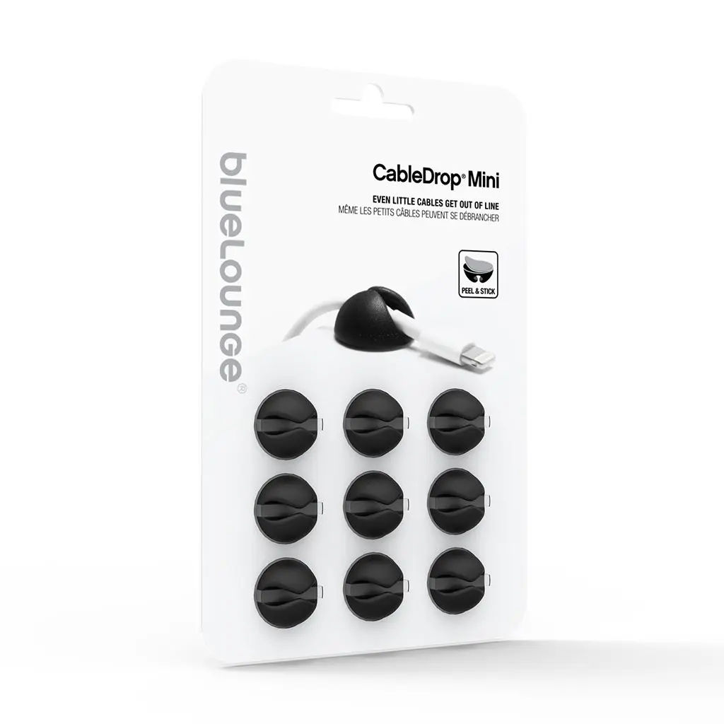 Bluelounge CableDrop Mini 9-Pack - Black