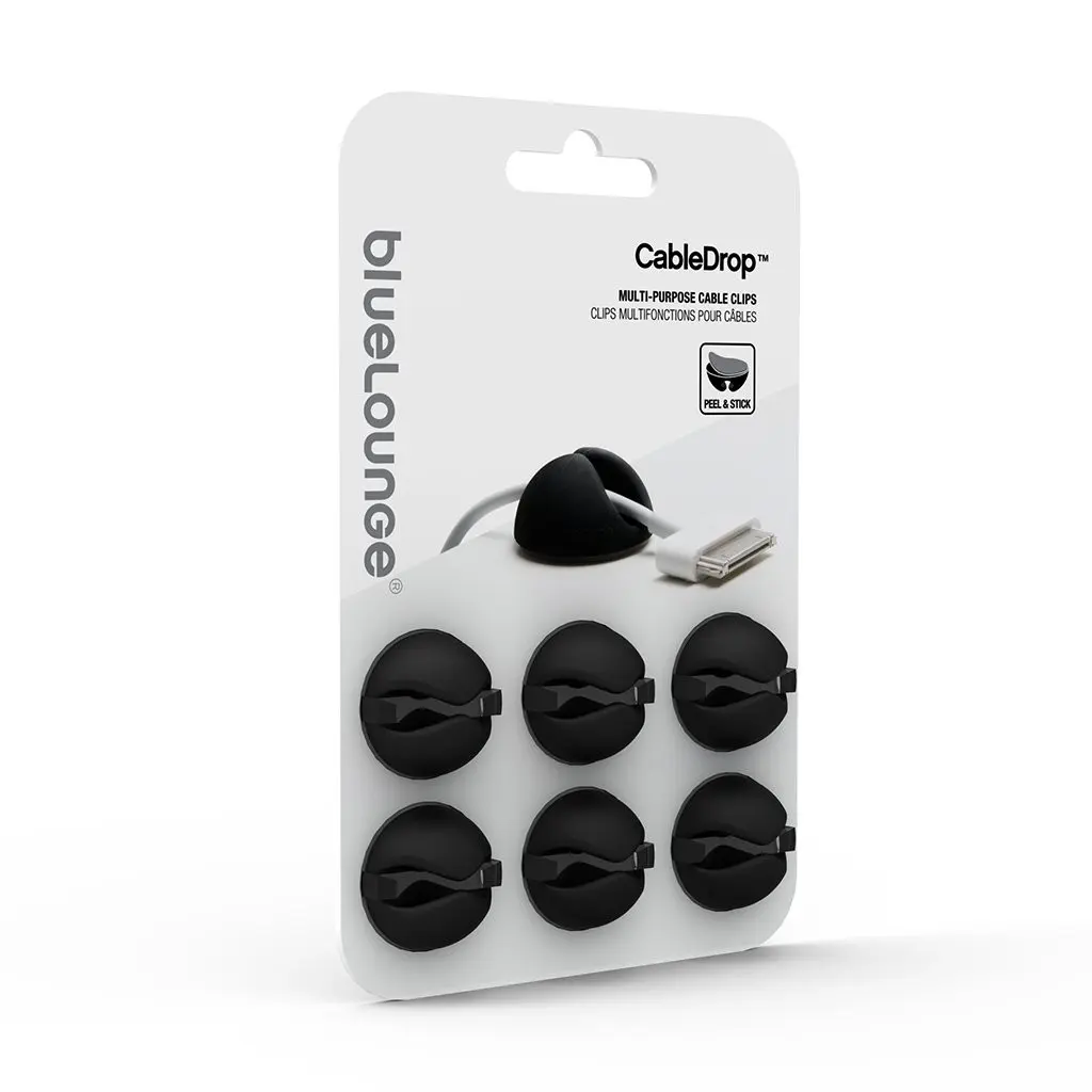 Bluelounge CableDrop 6-Pack - Black