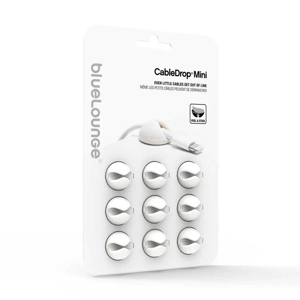 Bluelounge CableDrop Mini 9-Pack - White