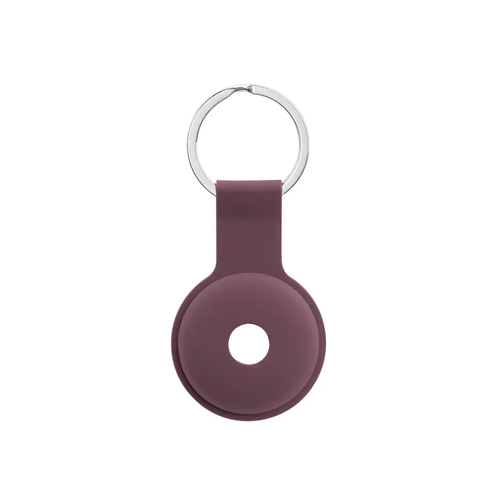 C&C Silicone AirTag Keychain - Red Plum