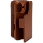 DECODED Leather Detachable Wallet Case w/MagSafe for iPhone 16 - Tan