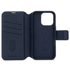 DECODED Leather Detachable Wallet Case w/MagSafe for iPhone 16 Pro - Navy