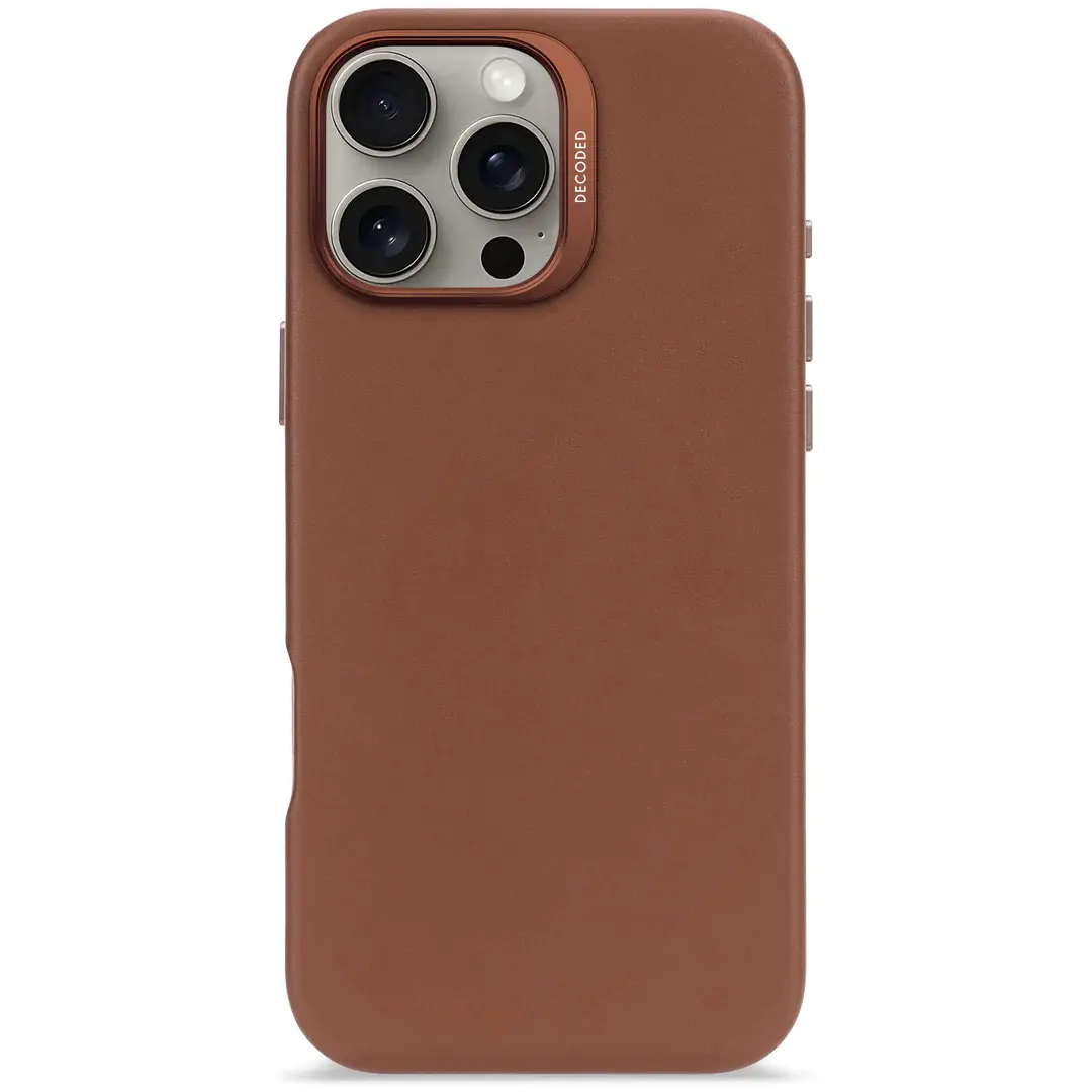 DECODED Leather Backcover w/MagSafe for iPhone 16 Pro Max - Tan