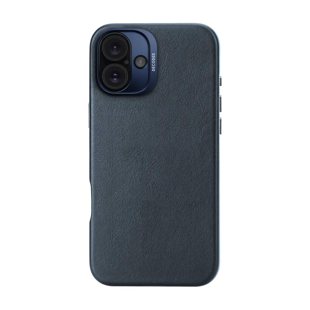 DECODED Leather Backcover w/MagSafe for iPhone 16 Plus - Navy