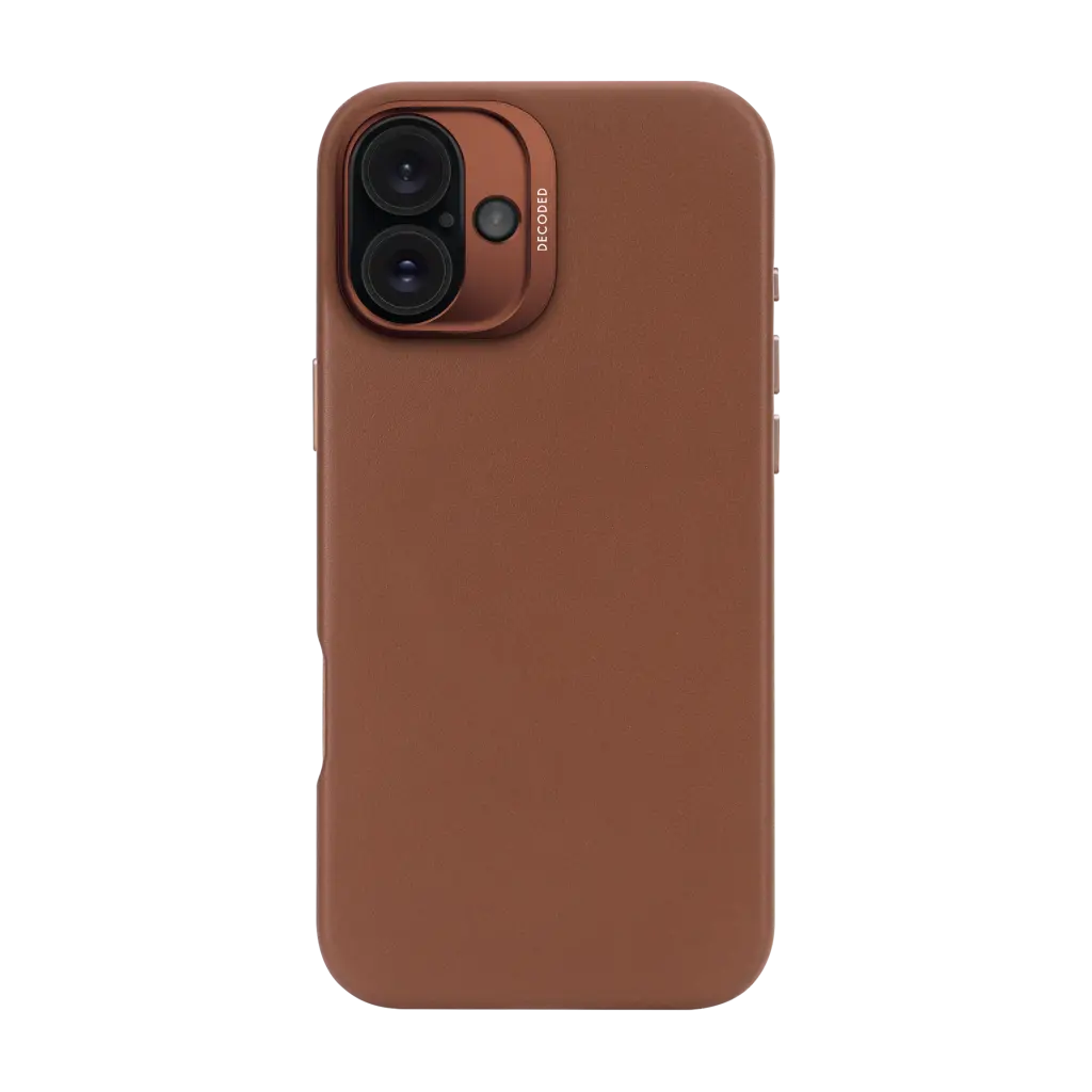 DECODED Leather Backcover w/MagSafe for iPhone 16 Plus - Tan