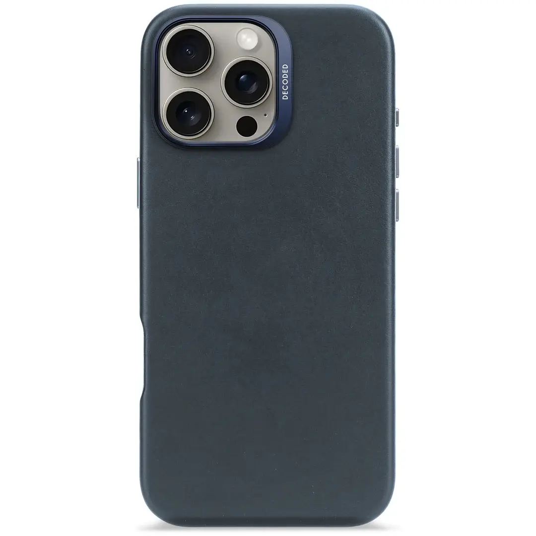 DECODED Leather Backcover w/MagSafe for iPhone 16 Pro Max - Navy