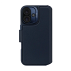 DECODED Leather Detachable Wallet Case w/MagSafe for iPhone 16 - Navy