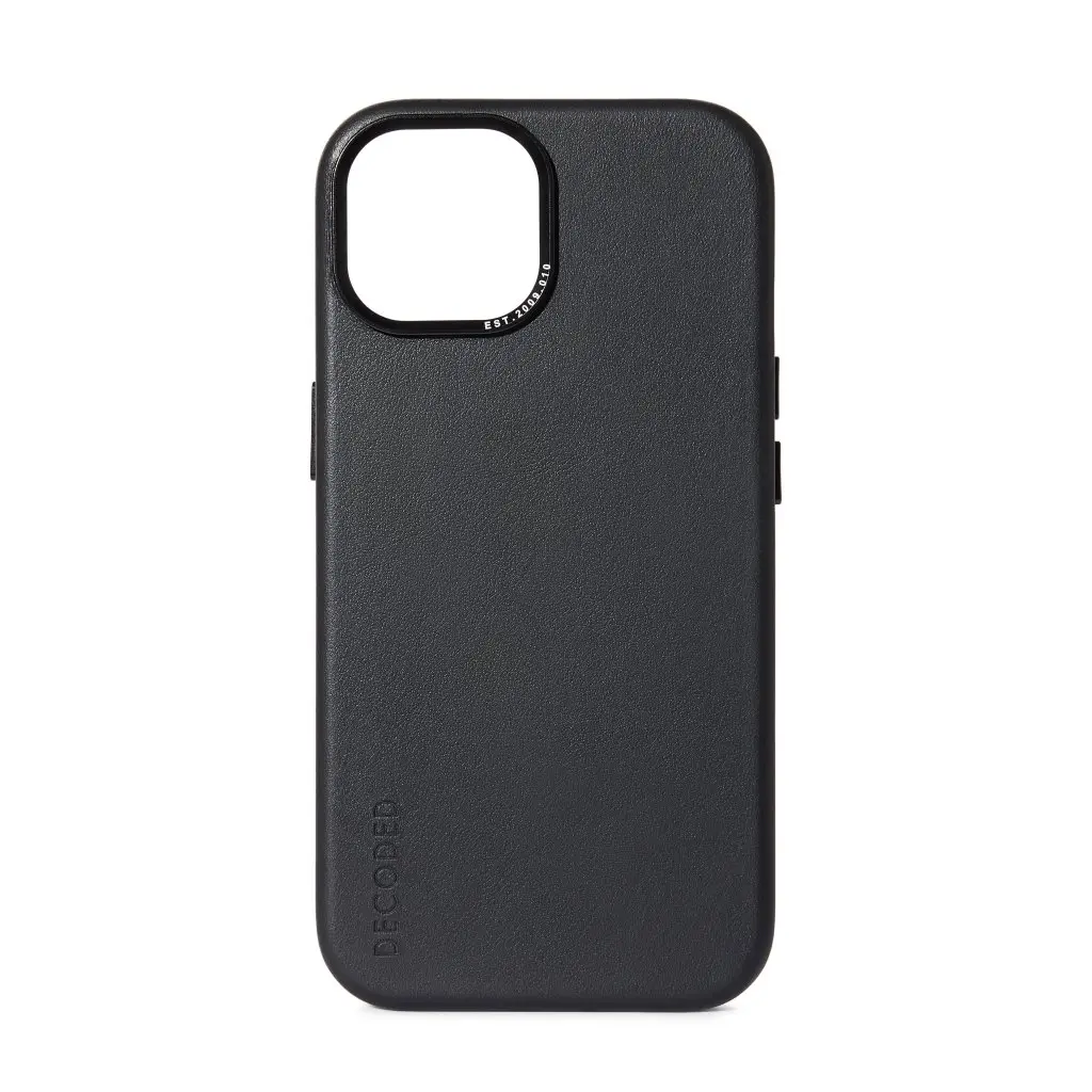 DECODED Leather Backcover w/MagSafe for iPhone 15 Plus - Black