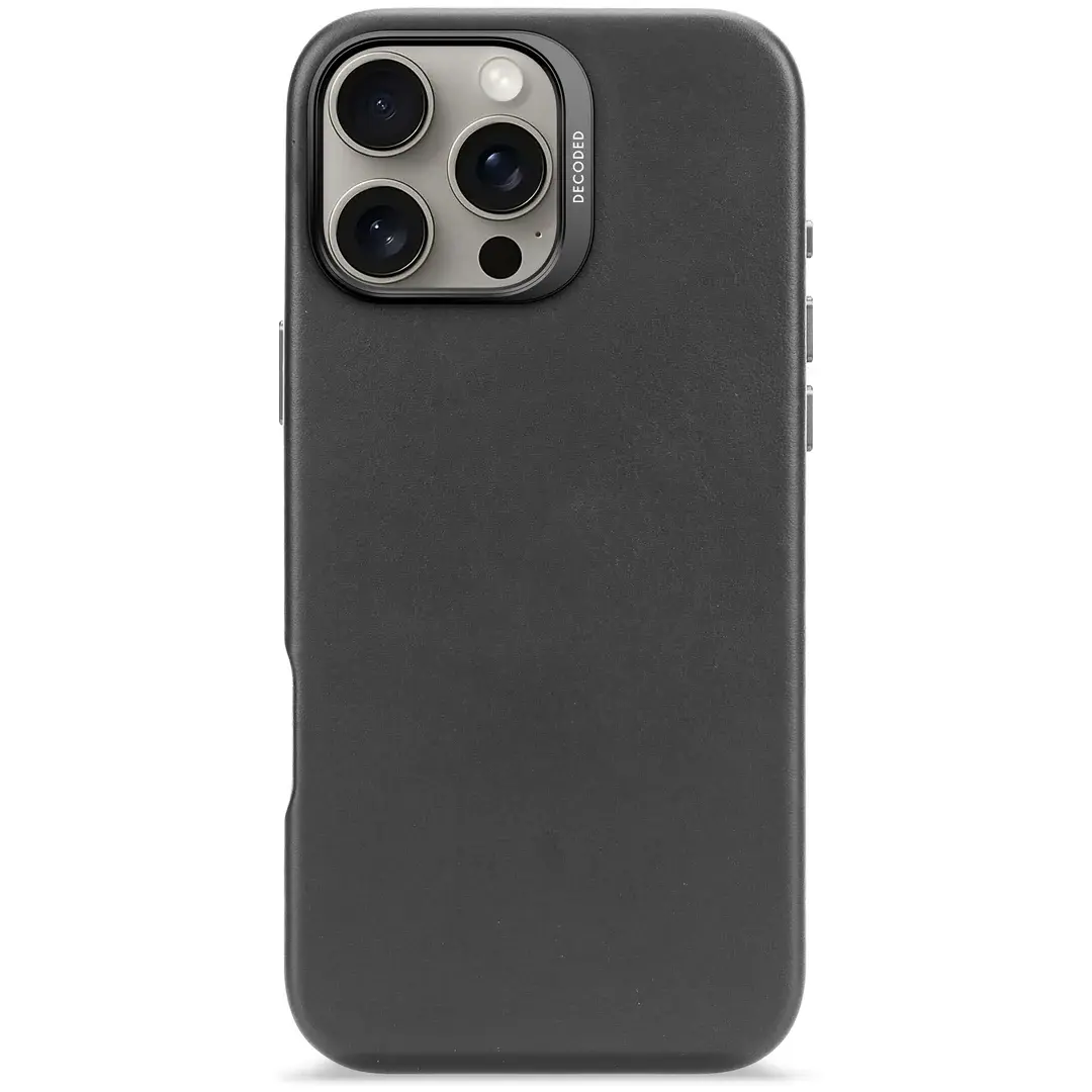 DECODED Leather Backcover w/MagSafe for iPhone 16 Pro Max - Black
