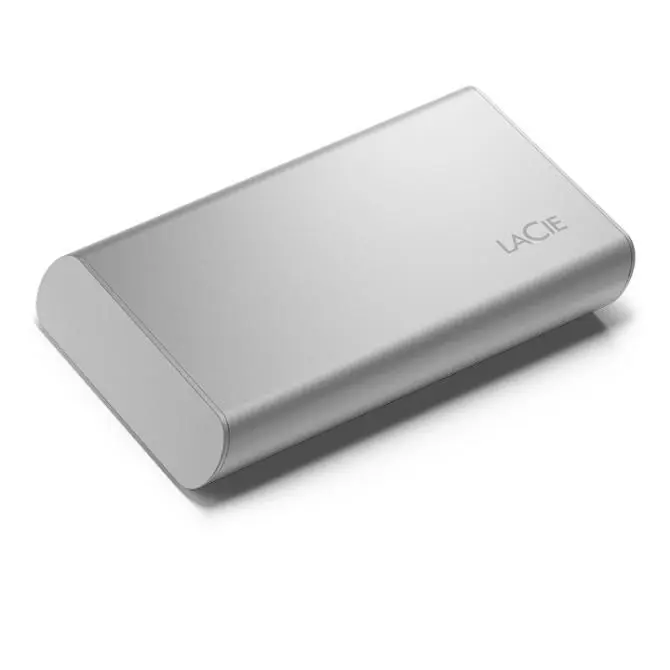 LaCie Portable SSD v2 500GB HD USB-C/3.0 Moon Silver